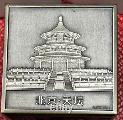 2019 Chine Panda Argent 20 ozs Cube 150ème Anniversaire Édition Limitée Avec Boîte