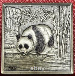 2019 Chine Panda Argent 20 ozs Cube 150ème Anniversaire Édition Limitée Avec Boîte