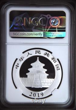 2019 (Y) Chine 10 Yuan Panda 1 oz Pièce en Argent NGC MS 70 Première Émission 4955316