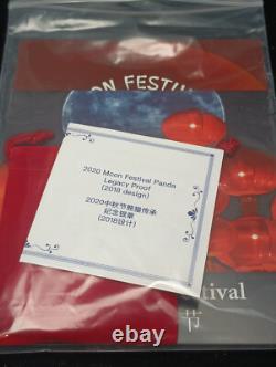 2020 1oz. 999 Argent (Design 2018) Panda Lune Épreuve