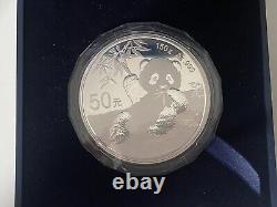 2020 50 Yuan Chine 150g panda Pièce de monnaie en argent commémorative avec boîte et certificat d'authenticité