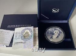 2020 50 Yuan Chine 150g panda Pièce de monnaie en argent commémorative avec boîte et certificat d'authenticité