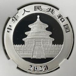 2020 Chine 3x Panda 10 Yuan Pièces NGC MS70 Lot#B2326 Argent ! Avec Étui et C. O. A