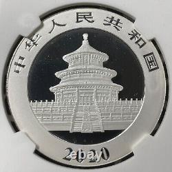2020 Chine 3x Panda 10 Yuan Pièces NGC MS70 Lot#B2326 Argent ! Avec Étui et C. O. A