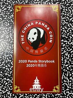 2020 Chine 3x Panda 10 Yuan Pièces NGC MS70 Lot#B2326 Argent ! Avec Étui et C. O. A