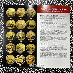 2020 Chine 3x Panda 10 Yuan Pièces NGC MS70 Lot#B2326 Argent ! Avec Étui et C. O. A