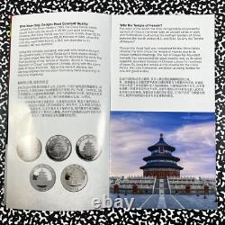 2020 Chine 3x Panda 10 Yuan Pièces NGC MS70 Lot#B2333 Argent ! Avec Étui & C. O. A