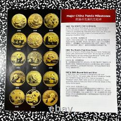 2020 Chine 3x Panda 10 Yuan Pièces NGC MS70 Lot#B2333 Argent ! Avec Étui & C. O. A