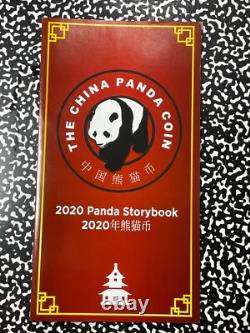 2020 Chine 3x Pandas 10 Yuan Pièces NGC MS70 Lot#B2327 Argent ! Avec Étui et C. O. A