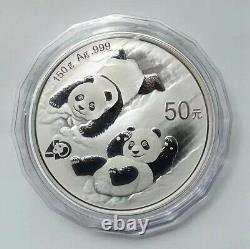 2022 50 Yuan Chine 150g panda Pièce commémorative en argent