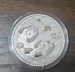 2022 Chine 30 grammes PANDA en argent 10 yuans