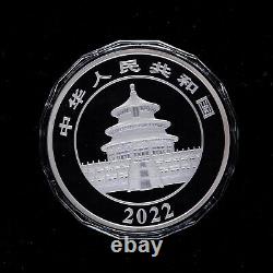 2022 Chine Panda Coin 300 Yuan 1000g (1kg) Ag. 999 Pièces D'argent Panda