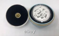 2022 Chine Panda Commemorative Silver+gold Coin Ag30g+au1g Avec Boîte À Tumbler