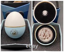 2022 Chine Panda Commemorative Silver+platinum Coin Ag30g+pt1g Avec Boîte À Tumbler