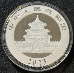 2023 1 oz d’argent 999 Chine 10 ¥ Panda forêt de bambous Cité interdite pièce en argent