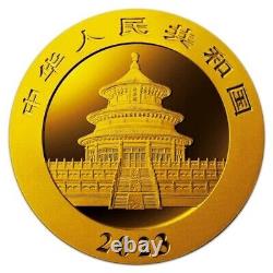 2023 30g Drapeau d'Amitié Chine Taïwan Colorisé Panda en Argent Émaillé Doré à l'Or 24k