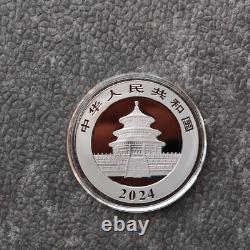 2024 1OZ 10Yuan Panda en Argent Chine Or BlackEmpire 24kt Or PROOF SEULEMENT 500 #403