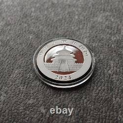2024 1OZ 10Yuan Panda en Argent de Chine Gold BlackEmpire 24kt Or PROOF SEULEMENT 500 #403