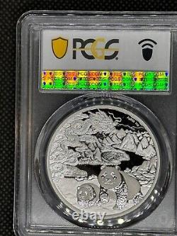 2024 Chine 1 Once d'argent Long Beach Expo Show Panda Année du Dragon PCGS PR 70 DCAM