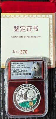 2024 Chine Panda 30g Festival de la Lune Colorisé, NGC PF70 Ultra Came