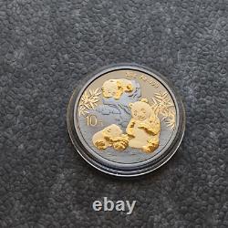 2025 1OZ 10Yuan Panda en Argent Chine Empire Noir 24kt Or doré PROOF UNIQUEMENT 500 41