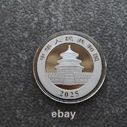 2025 1OZ 10Yuan Panda en Argent Chine Empire Noir 24kt Or doré PROOF UNIQUEMENT 500 41