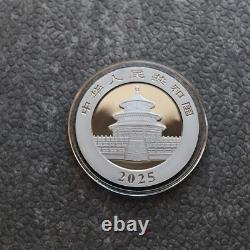 2025 1OZ 10Yuan Panda en Argent Chine Empire Noir 24kt Or doré PROOF UNIQUEMENT 500 41