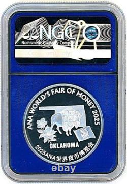 2025 Panda de Chine 1oz Argent PF70 NGC Premier Jour ANA Foire Mondiale de l'Argent ANA
