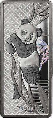 2025 Shanghai Mint 3 x 20 Gram Argent Proof Pandas avec Effets Holographiques