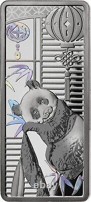 2025 Shanghai Mint 3 x 20 Gram Argent Proof Pandas avec Effets Holographiques