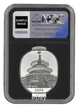 2026 Chine 1 oz Argent Célébration du Nouvel An Panda Haut Relief Proof NGC PF70UC FR