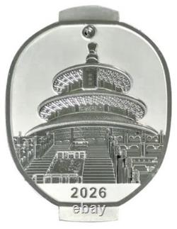 2026 Chine 1 oz Argent Célébration du Nouvel An Panda en haut relief Proof