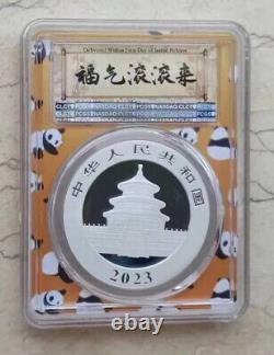 3 pièces PCGS MS70 Chine 2023 30g pièces d'argent Panda - Premier jour d'émission