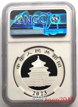 4pcs Ngc Ms70 2023 Chine 10yuan Panda Silver Coin 30g Première Émission De Jour (avec Coa)