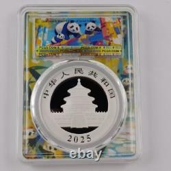 5pcs 2025 Chine 10 Yuan 30g Pièce en Argent Panda PCGS MS70 Première Édition