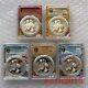 5pcs -5 étiquettes De Ville -2025 Chine 10 Yuan 30g Pièce En Argent Panda Pcgs Ms70-premier Jour