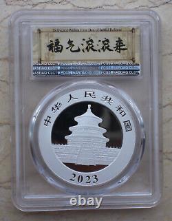 6 pièces de monnaie en argent Panda de Chine de 30g (30 grammes) PCGS MS70 2023.