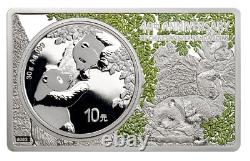 Barre d'argent Panda de 2,96 oz pour le 40e anniversaire de la Chine en 2023