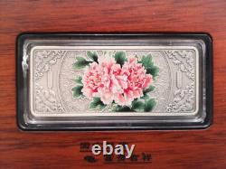 Barre en argent vieilli de 200 g Panda de Chine 2017, Shanghai Mint, RARE