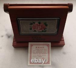 Barre en argent vieilli de 200 g Panda de Chine 2017, Shanghai Mint, RARE