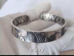 Bracelet en argent solide de 45 grammes Panda 2001 Chine motif pièce en argent Ag990 Panda