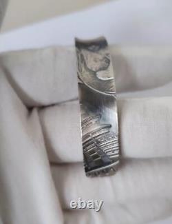 Bracelet en argent solide de 45 grammes Panda 2001 Chine motif pièce en argent Ag990 Panda