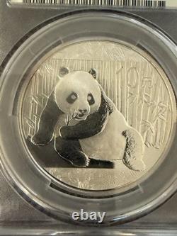 CAC 2015 Chine Panda 1 oz pièce en argent fin 999 certifiée CAC MS69 avec patine