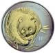 Chine 10 Yuan 2003 Preuve Argent 1oz. Or 0,999 Doré 'panda'