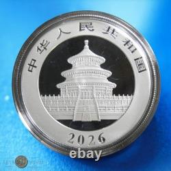 CHINE 10 yuans Panda 2026 1 once d’argent