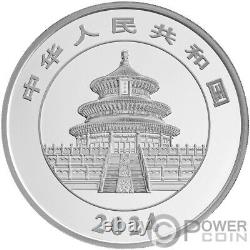CHINE PANDA Pièce en argent iridescent 50 Yuans Chine 2024