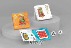 CHINE Philatélie 2024 Année du Dragon Timbres et Collection de Pièces en Argent Panda