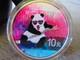 Coa #100/100 2014 Panda Ecstasy Monnaie En Argent Colorisée ¥10 Yuan Chine
