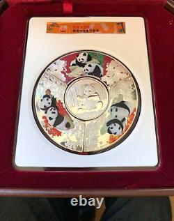 COIN DE RÉUNIFICATION DE LA CHINE PANDA + ENSEMBLE D'INSIGNES ARGENT lot de 3 unités