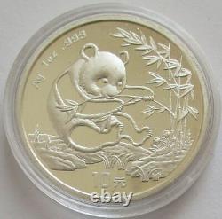 Chine 10 Yuan 1994 Panda Shenyang Mint (Petite Date) 1 Oz Argent